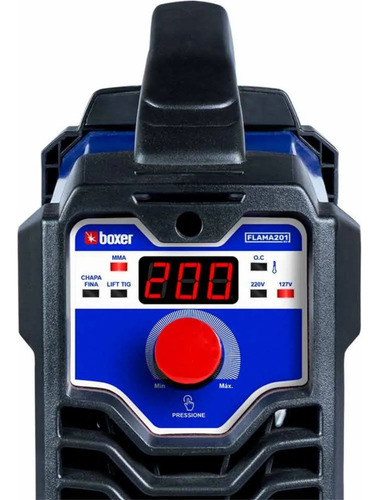 Kit Inversora De Solda 200a Flama 201 Bv + Máscara De Solda Automática - Boxer
