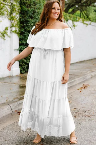 Vestido blanco campesino hot sale