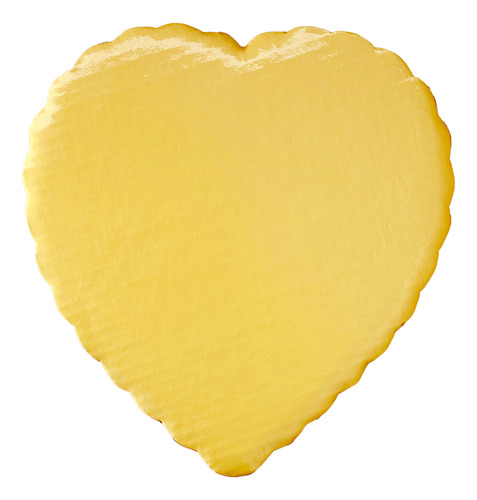 8 Pzas Base Pastelera De Cartón Corazón 33 Cm Dorada / Oro Color Dorado