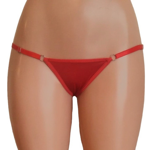 Tanga Hilo Dental Colgante Strass - R 619 Rojo - Fun*