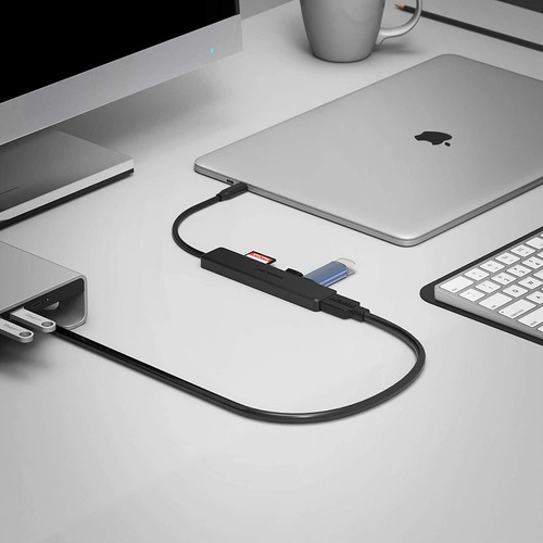 Usb C Hub Adaptador 6 En 1 Hdmi 4k Usb 3.0 Lector Sd/microsd