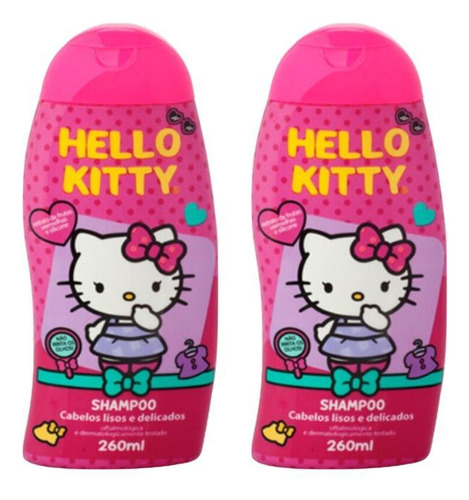 Shampoo Cia Da Natureza Hello Kitty Lisos Delicados 260ml2un