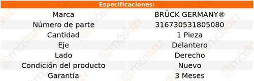 1- Sensor Abs Delantero Der Jetta L5 2.5l 11/18 Bruck