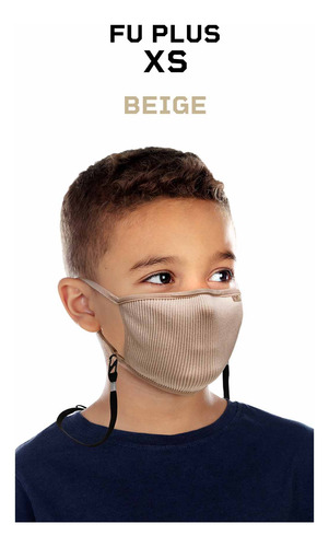 Mascara Filtrante Lavable Niños Fu+ Beige -xs Naroo Mask