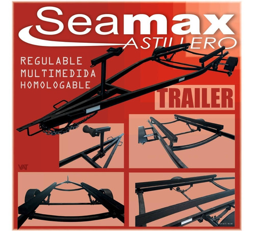 Imagen 1 de 18 de Trailer Seamax  Multimedida Hasta 4,9 Mts Y 650 Kg  Base 