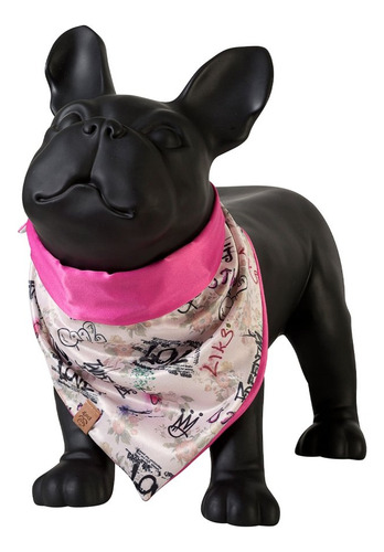 Bandana Pet Jr Dupla Face Para Cachorros Rayssa Em Poliéster Cor Pink Rayssa P