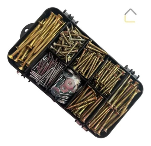 680pç Parafusos/arrebite/pregos/arruelas Grátis 3 Brocas Top