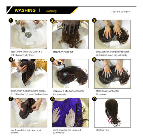 Peruca B, Amarelo, Gradiente, Preto, Rosto Fechado, Cabelo C