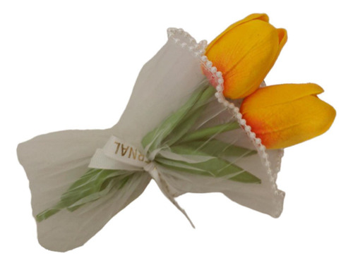 Mini Bouquet Flor Artificial Decoraciones De Flores Amarillo