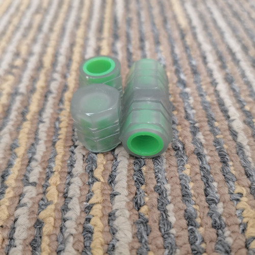 Tapa Tapita Valvula Gusanillo Carro Moto Fluorescente Verde