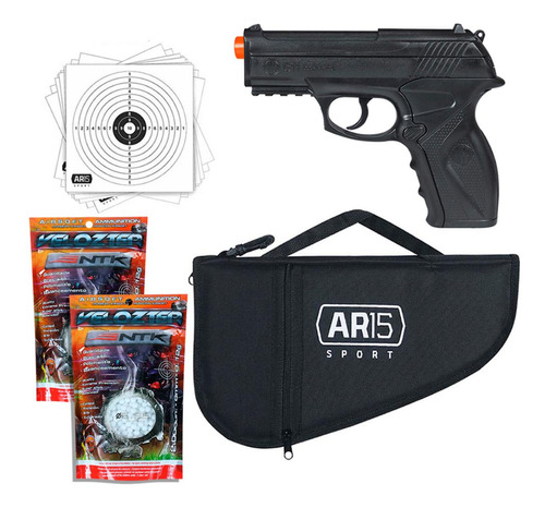 Pistola Airsoft C11 Co2 Rossi Wingun 6mm + Bbs & Capa Super