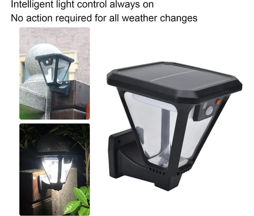 Foco Farol Led Solares Jardin O Para Pared Luz Blanco