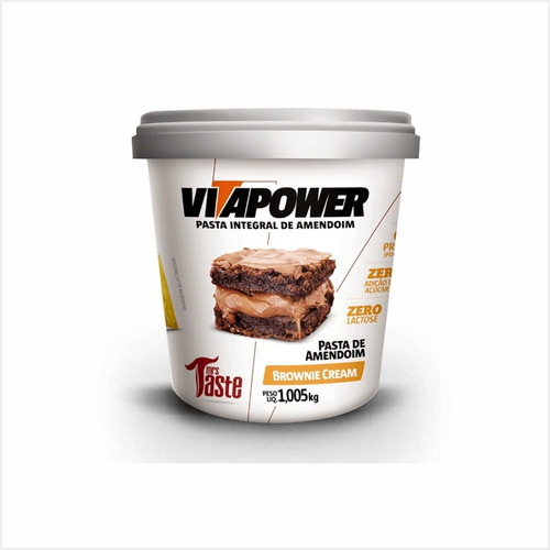 Suplemento en pasta Vitapower  Zero Açúcar Sódio Lactose Recheio carbohidratos sabor brownie