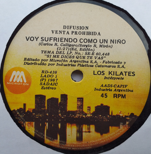 Los Kilates - Voy Sufriendo Como Un Niño- Simple 1987 Cumbia