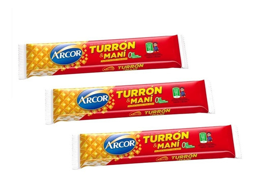 Imagen 1 de 1 de Turron De Mani Arcor - X 15 U - Lollipop