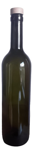 Botellas De Vidrio 750ml Con Tapón Burdeos Vacias. Caja X6