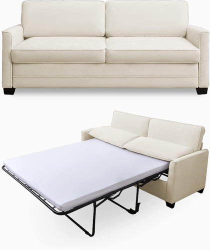 Sofa Cama Extraible 2 En 1 Talla Queen Color Beige Linor