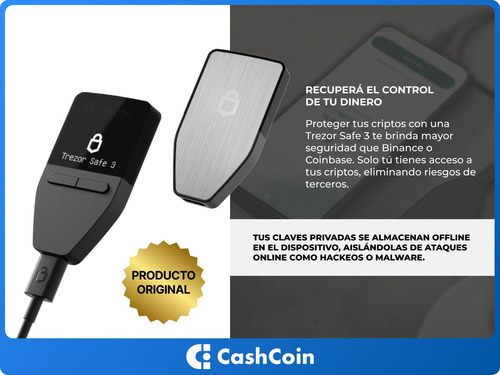 Trezor Safe 3 - Selladas De Fábrica - Hard Wallet