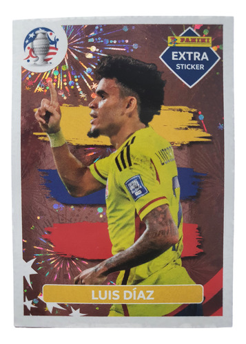 Lamina Extra Sticker Luis Díaz Copa America Usa 2024