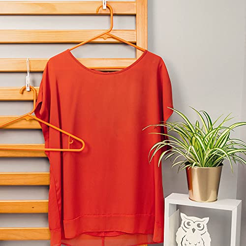 Hangerworld - 10 Perchas De Plástico Naranja Para Abrigos, R