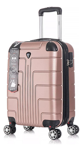 Se permite llevar bolsa de viaje, avión de 10 kg, 55 x 35 x 25 cm, color rígido, oro rosa