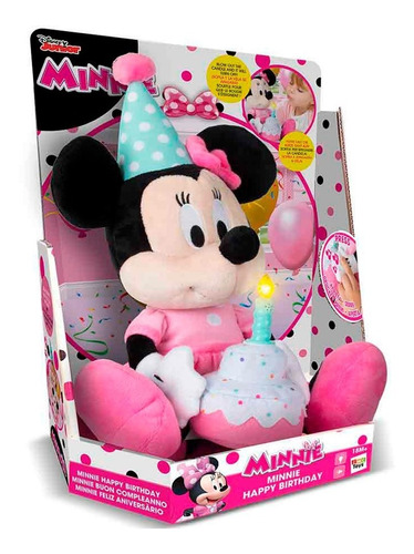 Pelúcia Minnie Happy Birthday Com Som Multikids - Br374