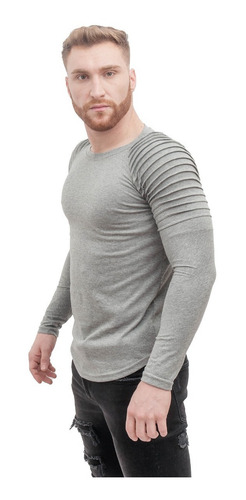 Imagen 6 de 8 de Remera Hombre Pack 2 Manga Larga Ultima Modelo Importad A15
