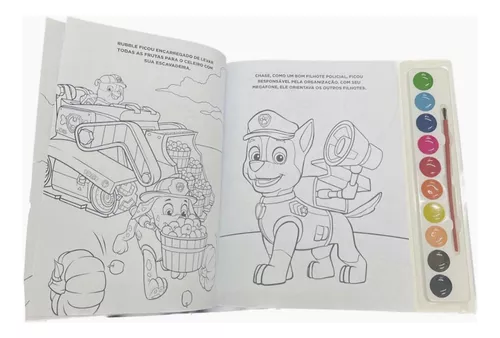 Livro Para Colorir Com Aquarela Patrulha Canina - Ciranda Cultural