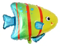 Comprar Globo Metalizado Pez Burbuja De Rayas. Peces Del Mar 