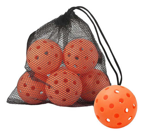 6 Pelotas De Pickleball For Jugar En Torneos, Naranja