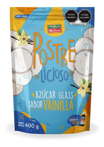 Azúcar Glass Sabor Vainilla Postrelicioso 400 G Postres