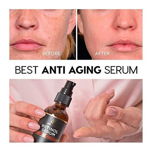Imagen 2 de 6 de Serum De Retinol Y Ácido Hialurónico Antiedad Importado Usa