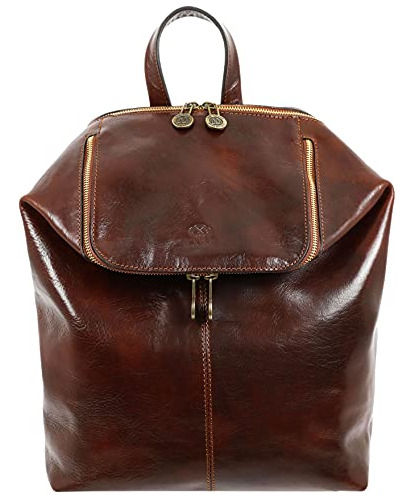 Bolso Morral Mochila De Cuero Del Tiempo Vintage Vftzh