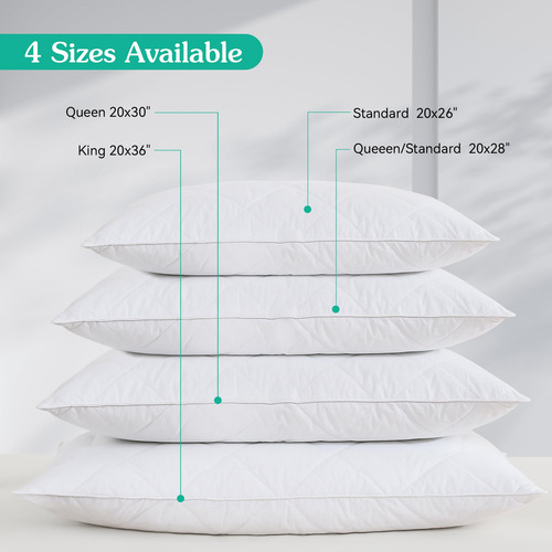 Almohada De Tres Gansos, Plumas De Ganso Blancas, 600 Unidad