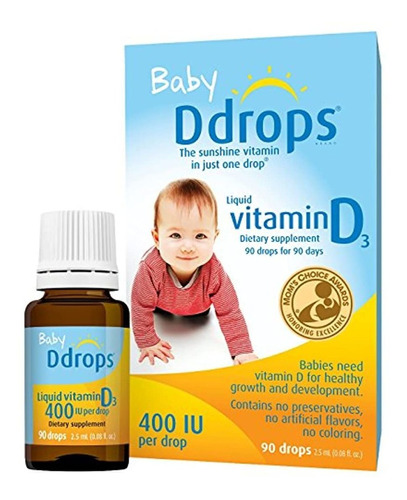 Ddrops Bebé Líquido Vitamina D3 gotas 400 iu 2,50 ml (90), 2