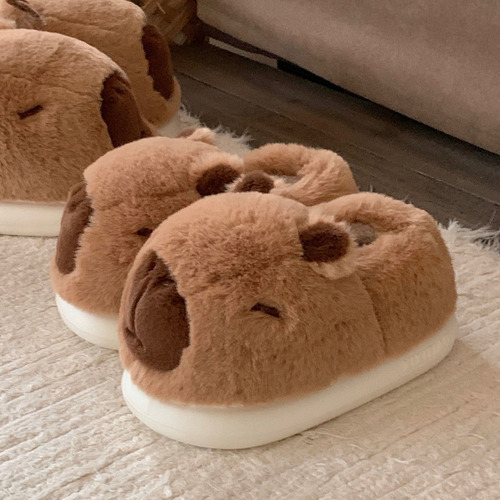 Zapatillas Cálidas De Algodón Con Forma De Capibara For Inv