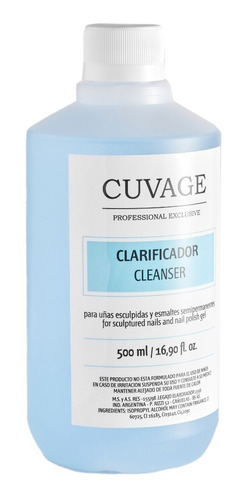 Imagen 1 de 1 de Clarificador Cuvage Uñas Esculpidas Semipermanente 500ml C
