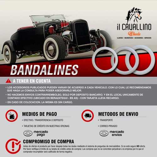 Imagen 4 de 5 de Banda Blanca Bandalin Rodado 14 Fino - Cavallino