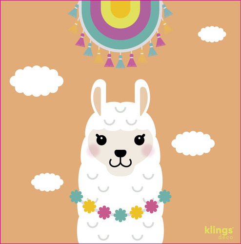 Imagen 1 de 4 de Cuadros Decorativos Infantiles Llamas Animales