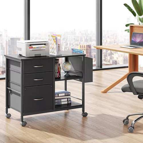 Archivero Para Oficina Muebles Archiveros Con 3 Cajones Negro