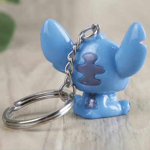 Imagen 2 de 3 de Llavero Stitch Figura Gashapon Sentado Azul Precioso Cute