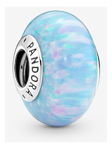 Pandora Charm Original De Murano Celeste Tornasolado Celeste