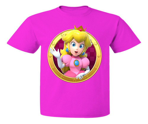 Playera Princesa Peach Moneda Mario Bros Sublime Tienda Urba