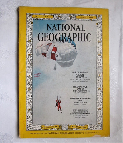 9 Revistas National Geographic 1964 Cada Una 360