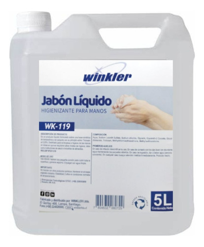 Jabón Higienizante Para Manos Wk-119 - Winkler - 5 Litros