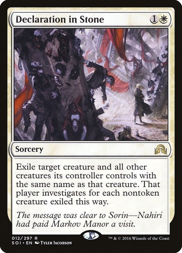 Carta Magic Declaration In Stone Shadow Over Innistrad Mtg