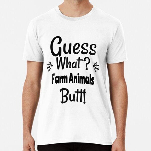 Remera Guess What Farm Animals Butt Algodon Premium