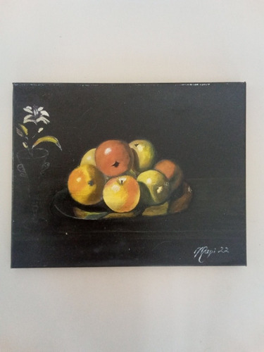 Bodegón Oleo Sobre Lienzo. Medidas 28×36 Cm.