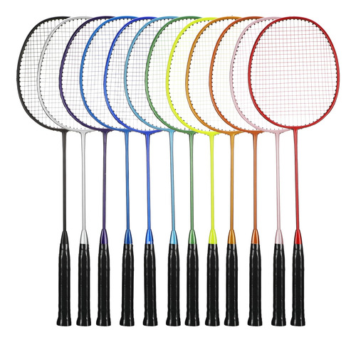 Juego De 12 Raquetas De Bdminton Ligeras, Juego De Raquetas