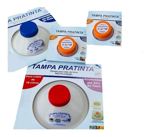 Kit 4 Tampa P/ Tinta Universal E Americano-tampa Pratinta